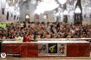 تشییع شهید مدافع امنیت حسن براتی در مشهد مقدس