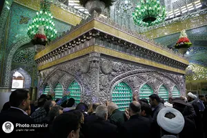 آئین غبارروبی ضریح مطهر امام رضا(ع) برگزار شد