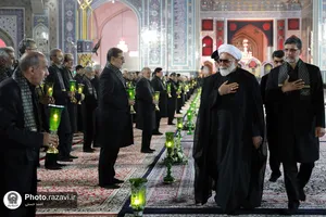 آئین خطبه&zwnj;خوانی شب شهادت امام حسین (ع) در حرم مطهر رضوی