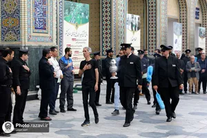 تشییع پاکبان خدوم مشهدی در حرم مطهر رضوی