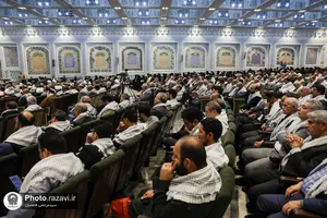پخش زنده سخنرانی رهبر معظم انقلاب در تالار قدس حرم مطهر رضوی