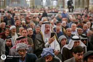حضور شیوخ عشایر عراق در نماز جمعه حرم مطهر رضوی