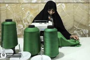 افتتاح کارگاه دوخت لباس شیرخوارگان حسینی