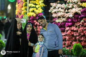 حال و هوای حرم مطهر رضوی در شب میلاد حضرت معصومه سلام الله علیها