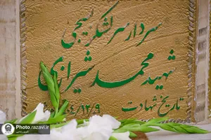 غبارروبی مزار شهدای مدفون در حرم مطهر رضوی