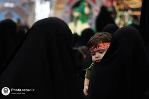 مراسم شیرخوارگان حسینی در حرم مطهر رضوی