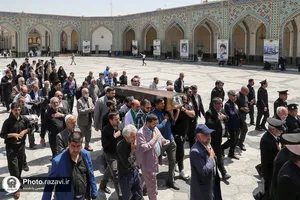 تشییع پیکر فضل&zwnj;الله برهانی در حرم مطهر رضوی