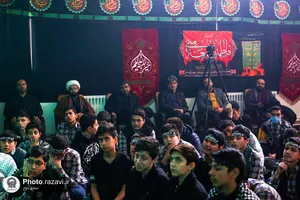مراسم تشییع پیکر شهید گمنام دفاع مقدس در دبیرستان پسرانه واحد 3 امام رضا(علیه&zwnj;السلام)
