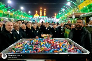 حضور خدام حرم مطهر رضوی در بین الحرمین کربلای معلی