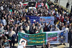حماسه&zwnj;آفرینی خادم&zwnj;یاران رضوی سرزمین آفتاب در راهپیمایی روز قدس / گزارش تصویری