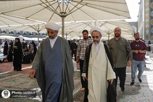 تشرف آیت&zwnj;الله محمود رجبی به حرم مطهر رضوی