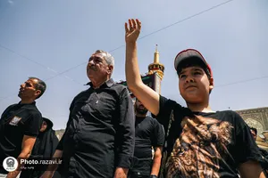 عزاداری روز تاسوعای حسینی در حرم مطهر رضوی