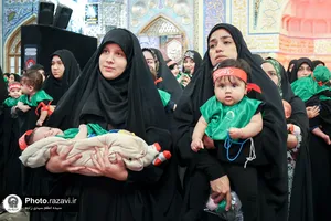 آیین معنوی &laquo;شیرخوارگان حسینی&raquo; در حرم مطهر رضوی