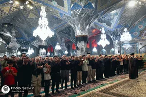 حرم مطهر رضوی در شب اربعین حسینی 