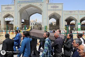 تشییع پیکر فضل&zwnj;الله برهانی در حرم مطهر رضوی