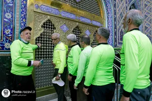 تشرف گروه دوچرخه سواری ارادتمندان امام رضا علیه&zwnj;السلام به حرم مطهر رضوی