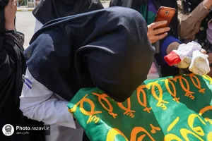 حضور خادمان کاروان زیر سایه خورشید در بیمارستان امیرالمومنین(ع) تاکستان قزوین