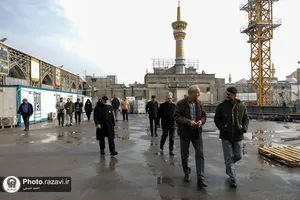 بازدید پرسنل حراست سازمان مرکزی از پروژه&zwnj;های عمرانی حرم مطهر رضوی