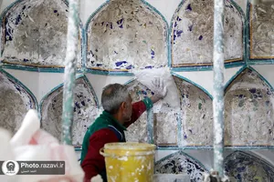 طراحی، ساخت و نصب مقرنس باب الهادی (علیه السلام)