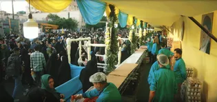 خدمت رسانی مواکب در اجتماع امام رضایی ها