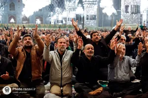 عزاداری ظهر شهادت حضرت زهرا(س) در حرم مطهر رضوی