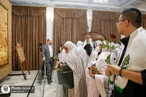 تشرف بانوان مهمان جشنواره &laquo;رسانه خورشید&raquo; به حرم مطهر رضوی