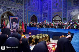 تشرف روحانیون نيروی زمینی سپاه پاسداران انقلاب اسلامی به حرم مطهر رضوی
