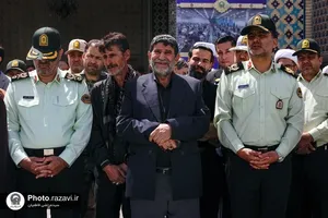 تشییع پیکر شهید مهدی گلشاهی در حرم مطهر رضوی
