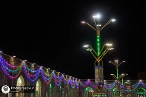 حرم مطهر رضوی در شب میلاد حضرت زینب سلام الله علیها