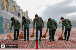 مراسم افطاری طرح ضیافت اکرام رضوی در صحن امام حسن مجتبی علیه&zwnj;السلام