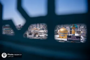 سیاه&zwnj;پوشی حرم مطهر رضوی به مناسبت شهادت امام باقر علیه&zwnj;السلام