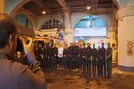 بازدید جمعی از خادمان امام رئوف از ایستگاه آتش نشانی حرم مطهر رضوی