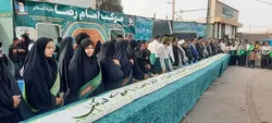 توزیع کیک ۱۴ متری در جشن نیمه‌شعبان هامون