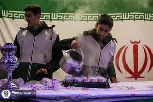جشن پیروزی انقلاب اسلامی در ایستگاه انقلاب دانش&zwnj;آموزان مدارس امام رضا(علیه&zwnj;السلام)