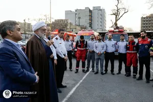 بازدید تولیت آستان قدس رضوی از  پایگاه آتش&zwnj;نشانی شماره ٢ مشهد