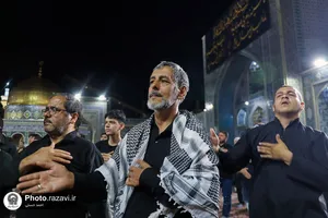 عزاداری هیئت&zwnj; رزمندگان ثارالله همدان در حسینیه حرم