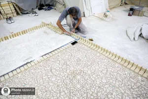 طراحی، ساخت و نصب مقرنس باب الهادی (علیه السلام)