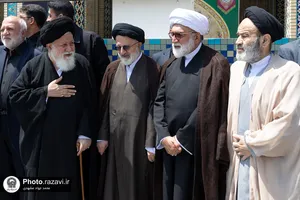 تشییع پیکر مرحوم سید جواد حجازی در حرم مطهر رضوی
