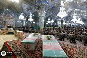 وداع با شهدای گمنام دفاع مقدس در حرم مطهر رضوی