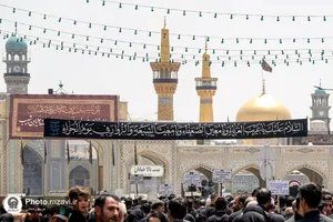 حضور دسته های عزای حسینی در خیابان&nbsp;های منتهی به حرم مطهر رضوی-1