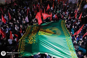 حضور کاروان سفیران امام رئوف علیه&zwnj;السلام در ابتدای مسیر پیاده&zwnj;روی زائران اربعین در نجف اشرف
