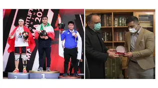 روایتی از اهدا مدال‌های وزنه‌بردار طلایی ایران به آستان قدس رضوی در مستند «نشان ارادت»