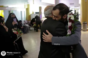 استقبال از هادی اسفیدانی، نفر اول مسابقات قرآن کشور در مشهد