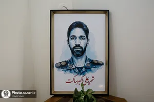 حضور خدام حرم مطهر رضوی در منزل شهید علی&zwnj;اکبر ساکت