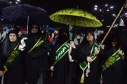 باران هم نتوانست حماسه را خاموش کند؛ همدان غرق در شور رضوی