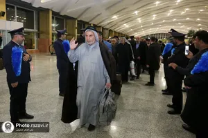 مراسم استقبال از موکب&zwnj;داران عراقی توسط خدام حرم مطهر رضوی