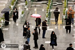 بارش باران در حرم مطهر رضوی