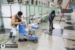 بهسازی مسیر ورودی رواق دارالحجه حرم مطهر رضوی