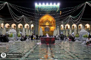 حال و هوای حرم مطهر رضوی در روز ولادت پیامبر اکرم (ص) و امام جعفر صادق علیه&zwnj;السلام