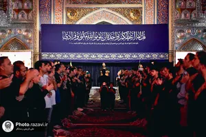 حرم مطهر رضوی در شب اربعین حسینی 